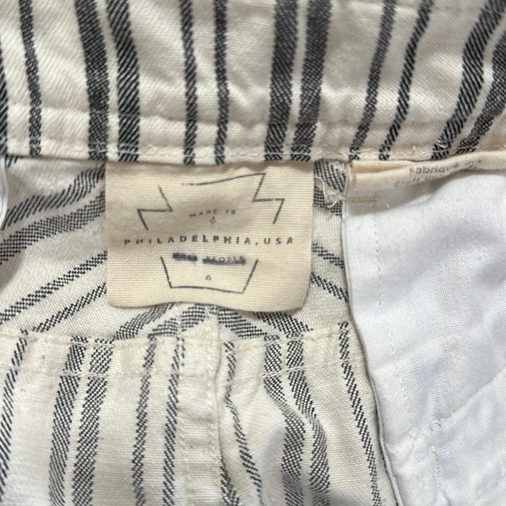 Free people striped cargo crop pants